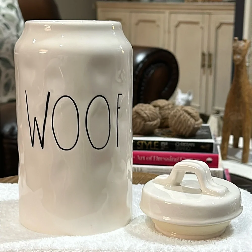🐾🖤 MAGENTA “Woof” Canister for 🦮 Furry Baby 🐕‍🦺 Treats 🖤🐾